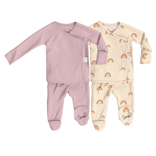 Baby Bundle Footie - Peony + Little Wishes