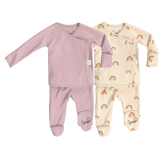 Baby Bundle Footie - Peony + Little Wishes