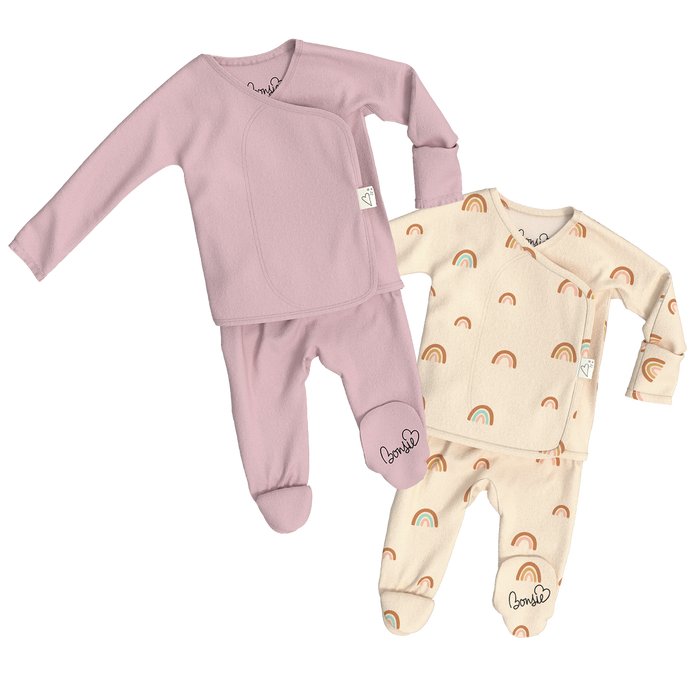 Baby Bundle Footie - Peony + Little Wishes