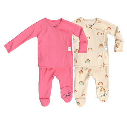 Baby Bundle Footie - Pinky Promise + Little Wishes