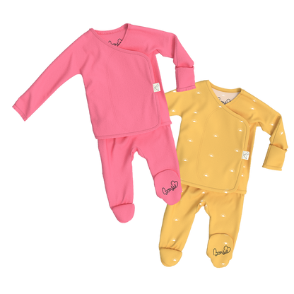 Baby Bundle Footie - Pinky Promise + Sunrise