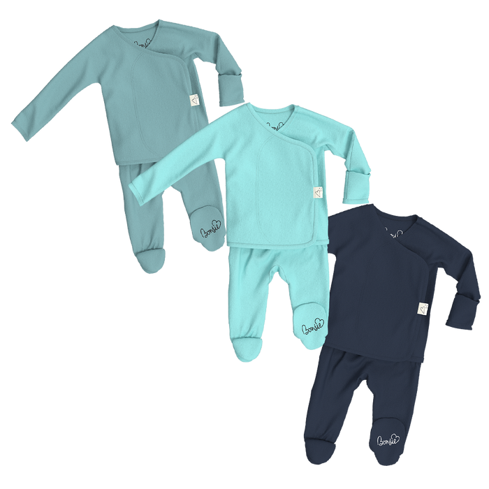 Baby Bundle Footie - Ripple, Tiny Tide + Midnight