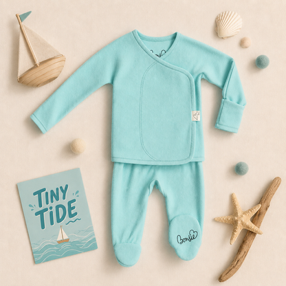Baby Bundle Footie - Tiny Tide + Little Wishes