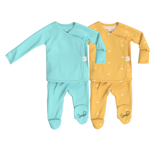 Baby Bundle Footie - Tiny Tide + Sunrise