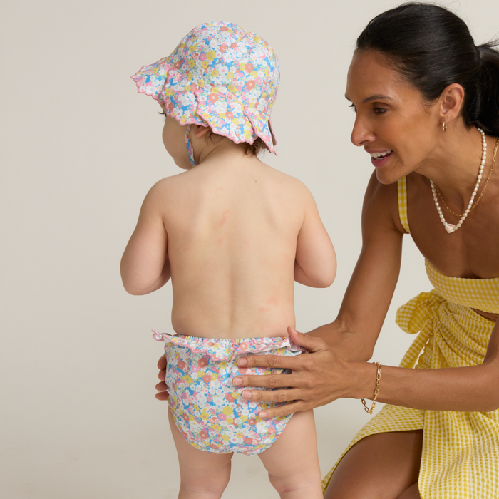 baby jasmine blossom scalloped sun hat