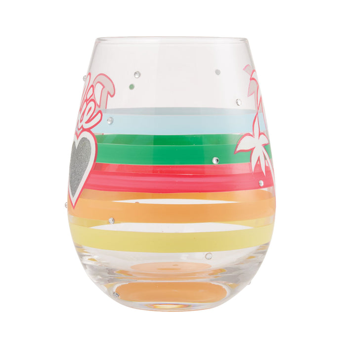 Barbie Vacay Vibes Stemless Glass | Designs by Lolita at Enesco Studios