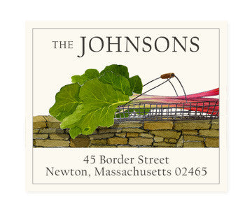Basket of Rhubarb - Return Address Labels