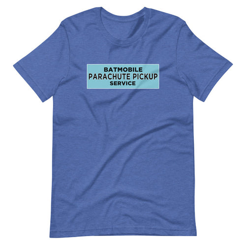 Batmobile Parachute Pickup Service Unisex Tee
