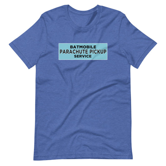 Batmobile Parachute Pickup Service Unisex Tee