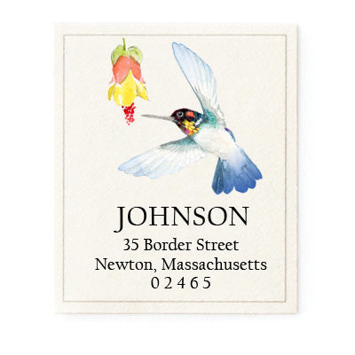 Bee Hummingbird - Return Address Labels