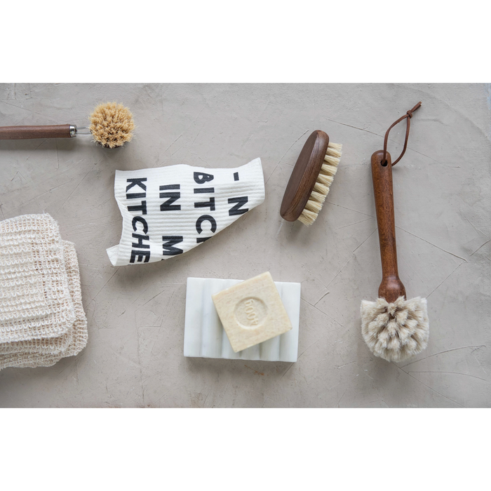 Beech Wood & Tampico Brush, Stained Finish