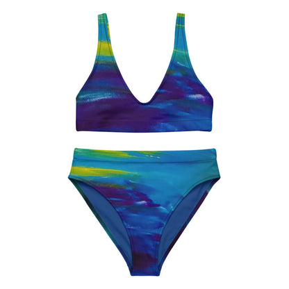 Blue Wave Recycled high-waisted bikini
