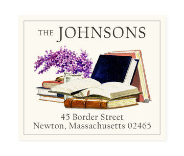 Books and Lilacs - Return Address Labels