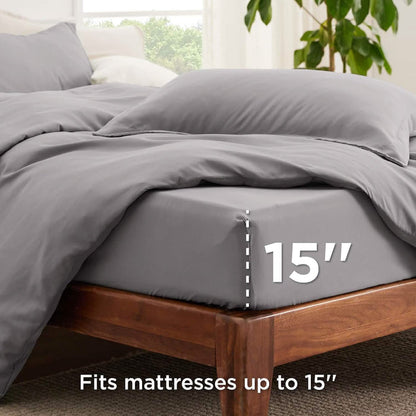 GentleSoft™ Brushed Microfiber Duvet Cover Sets With Fitted Sheet