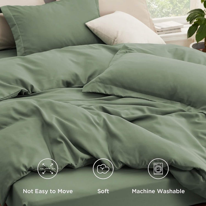GentleSoft™ Brushed Microfiber Duvet Cover Sets With Fitted Sheet
