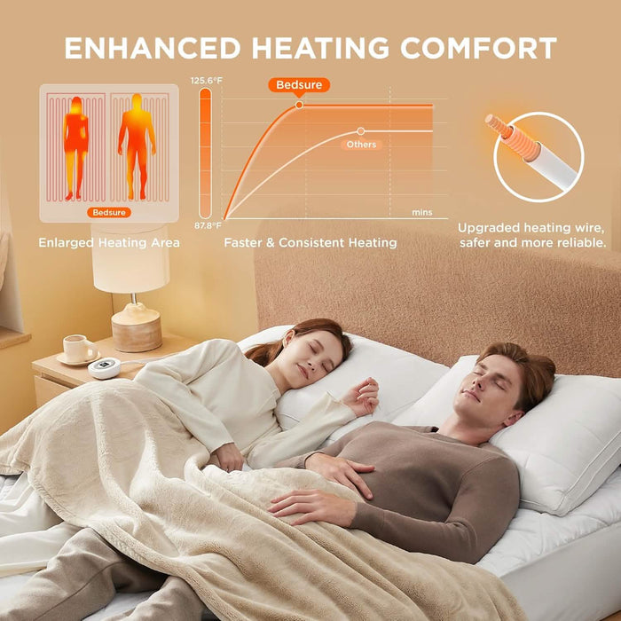 GentleSoft™ Brushed Polyester Microfiber Heated Mattress Pad