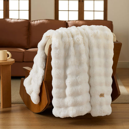 GentleSoft™ Bubble Faux Fur Blanket
