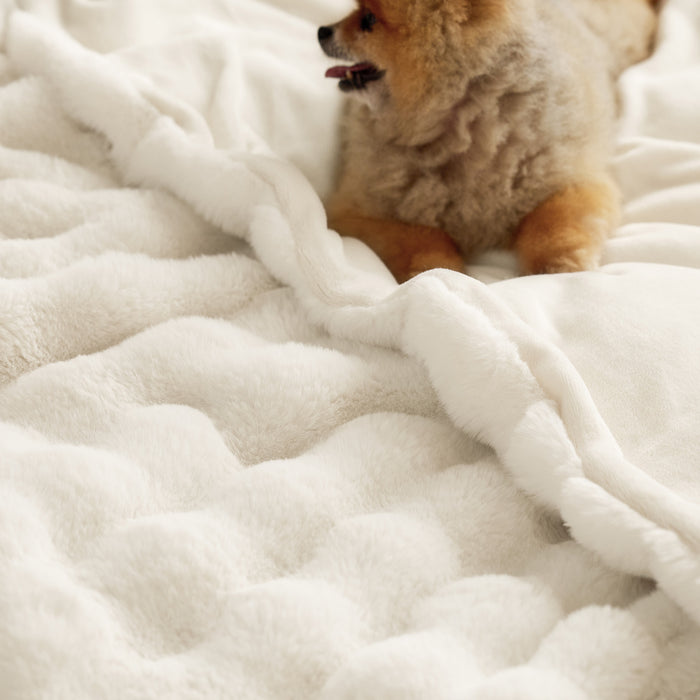 GentleSoft™ Bubble Faux Fur Blanket
