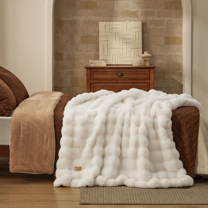 GentleSoft™ Bubble Faux Fur Blanket