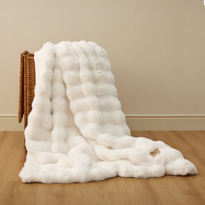 GentleSoft™ Bubble Faux Fur Blanket
