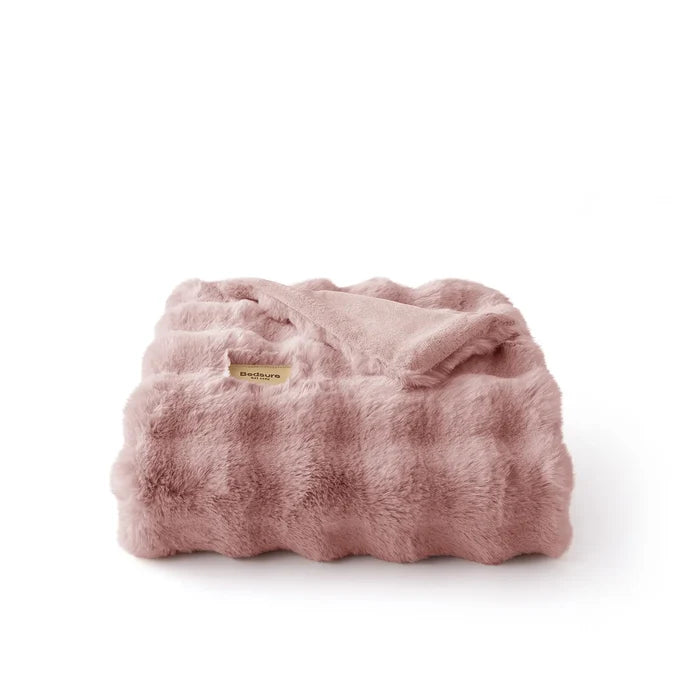 Bubble Faux Fur Blanket