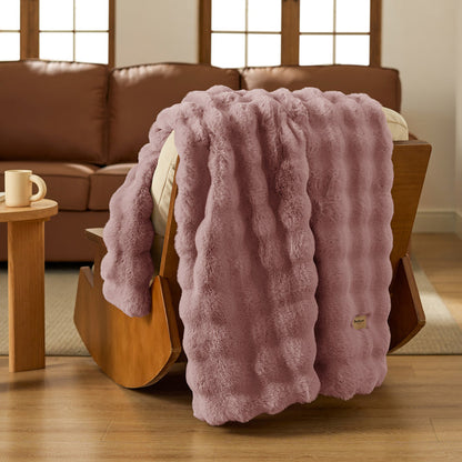 GentleSoft™ Bubble Faux Fur Blanket