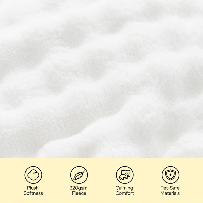 Bubble Fleece Pet Blanket Set