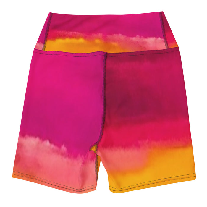 Burst of Pink Yoga Shorts