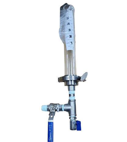 Complete Glass SS Sight Level for Flue Pan (10" long)