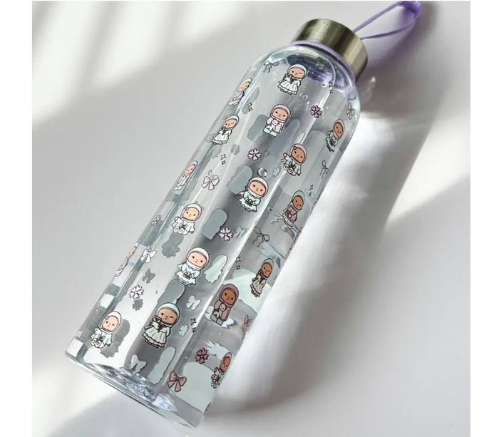 Coquette Pocket Hijabi’s Plastic Water Bottle HUDHUD CREATIONS