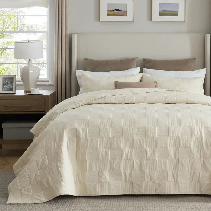 Cotton Checkered Quilted Set