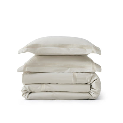 Cotton Embroidered Hotel Duvet Cover Set