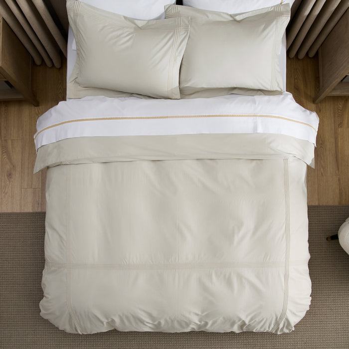Cotton Embroidered Hotel Duvet Cover Set