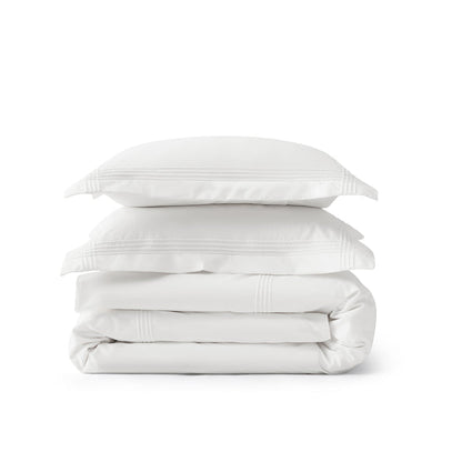 Cotton Embroidered Hotel Duvet Cover Set