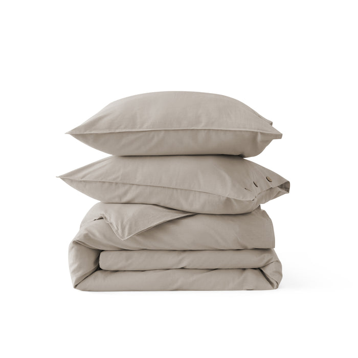 Cotton Linen Hybrid Duvet Cover Set