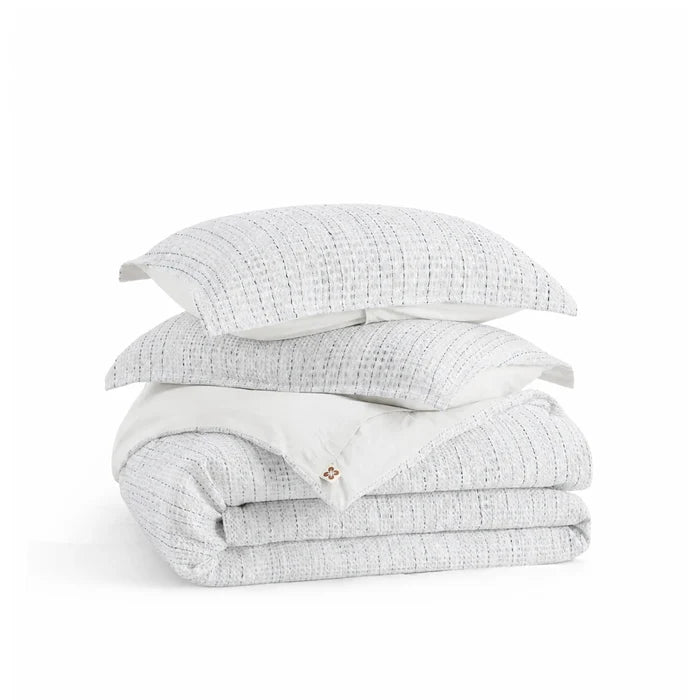Cotton Waffle Space-Dyed Duvet Cover Set