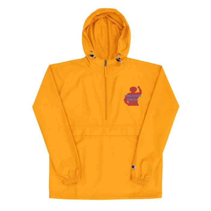 Created Equal Embroidered Champion Packable Jacket