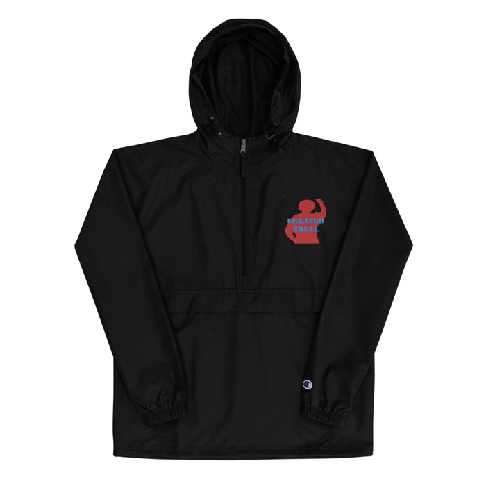 Created Equal Embroidered Champion Packable Jacket