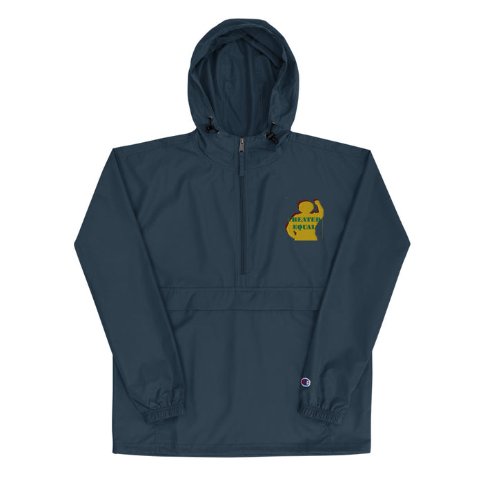 Created Equal Embroidered Champion Packable Jacket