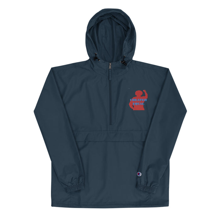 Created Equal Embroidered Champion Packable Jacket