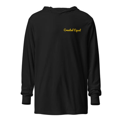 Created Equal Hooded long-sleeve tee