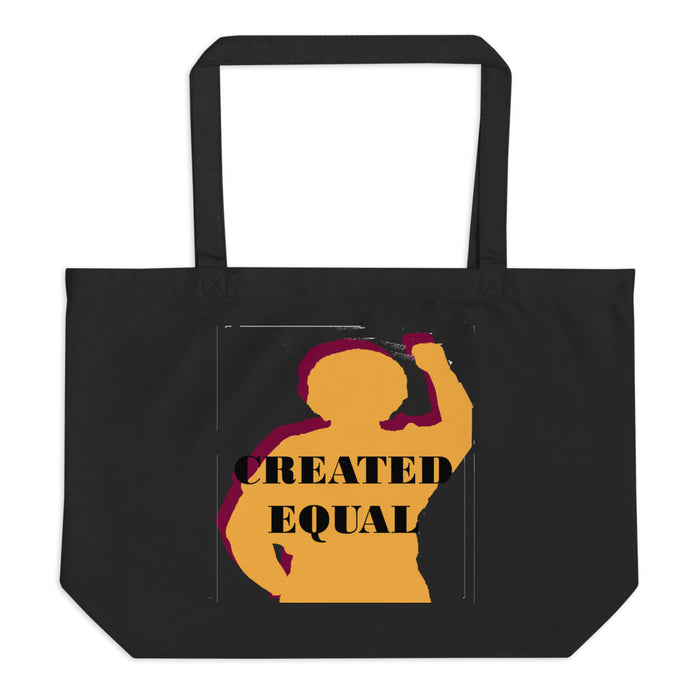 Created Equal Large organic tote bag