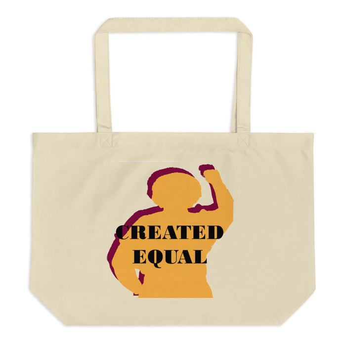 Created Equal Large organic tote bag