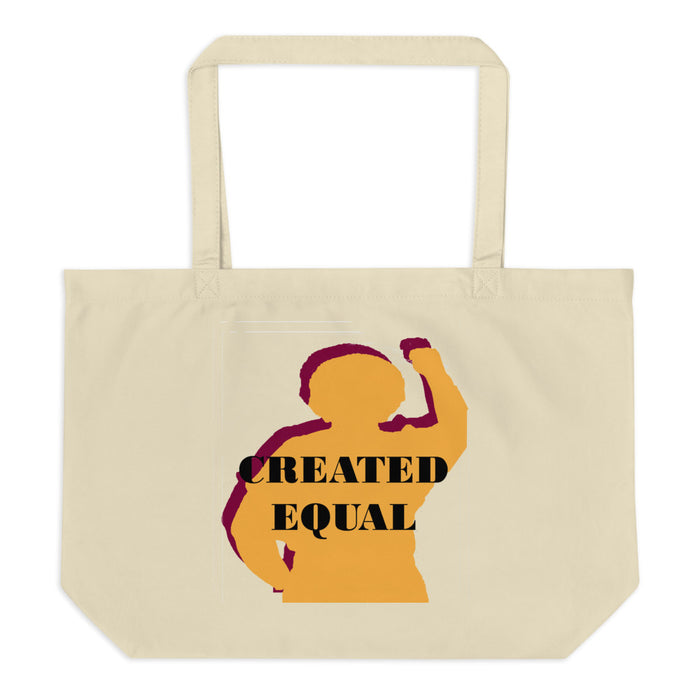 Created Equal Large organic tote bag
