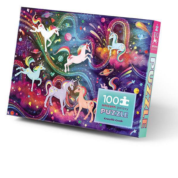 Crocodile Creek 100pc Holographic Puzzle - Unicorn Galaxy-79101-Pumpkin Pie Kids Canada