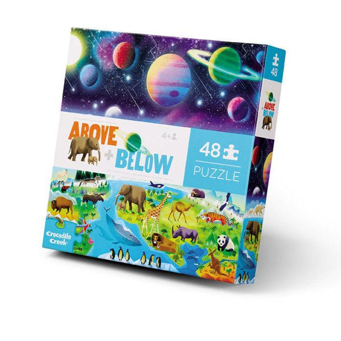 Crocodile Creek 48pc Above & Below Puzzle - Earth and Space-76006-Pumpkin Pie Kids Canada