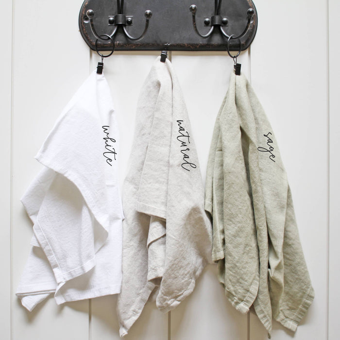 Dad Bod Tea Towel: White