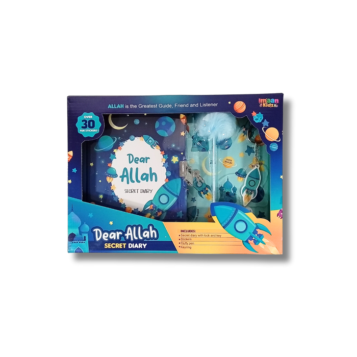 Dear Allah Children's Secret Diary Gift Set - Blue Imaan Kidz
