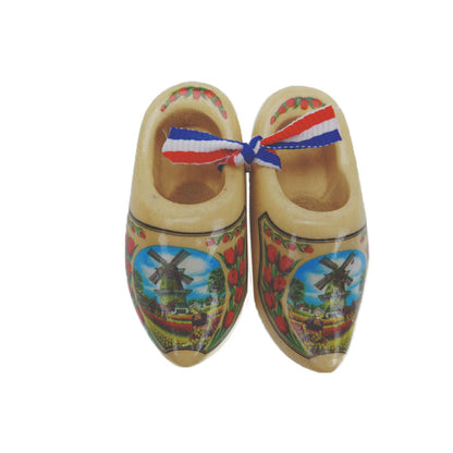 Decorative Dutch Shoe Landscape Design Natural 4" - ScandinavianGiftOutlet