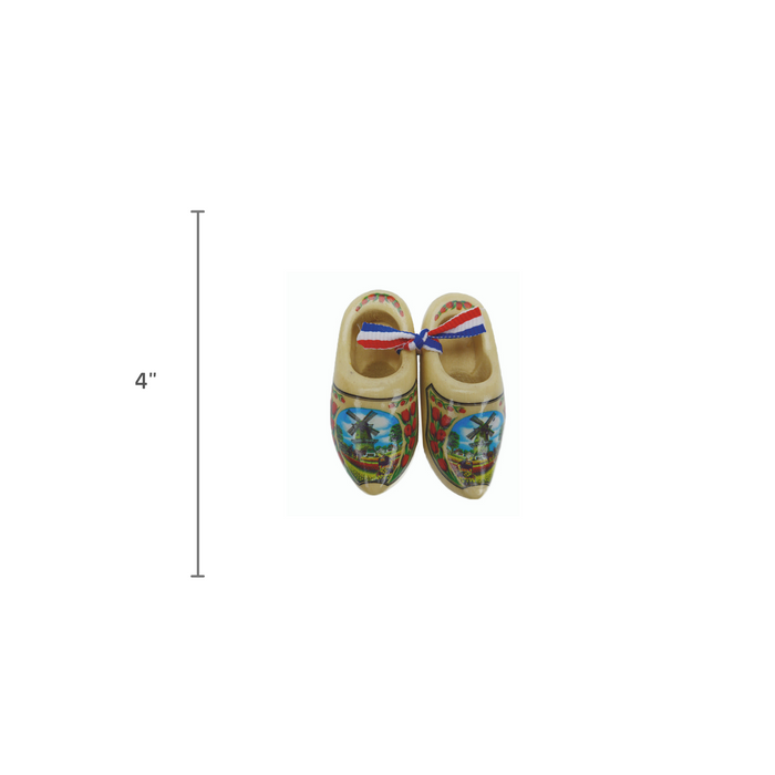 Decorative Dutch Shoe Landscape Design Natural 4" - ScandinavianGiftOutlet